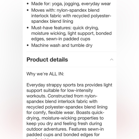 Everyday Soft Light Support Strappy Sports Bra - All In Motion™
Animal Print - Picture 6 of 7